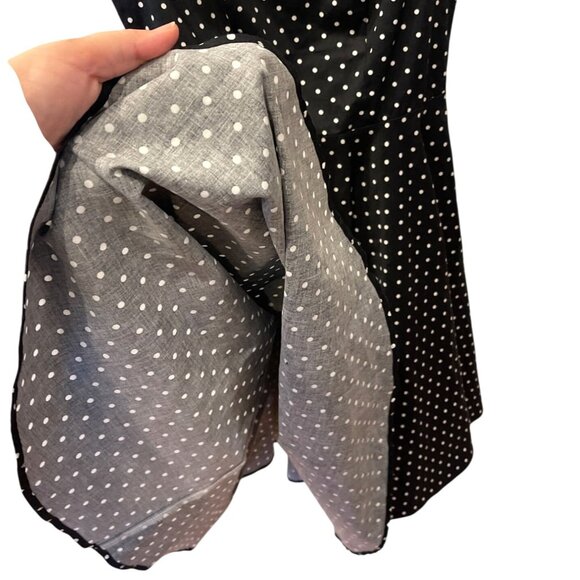 Grace Karin Polka Dot Dress Sleeveless Black White Fit and Flare Pin Up 60s Sz M - Picture 9 of 11